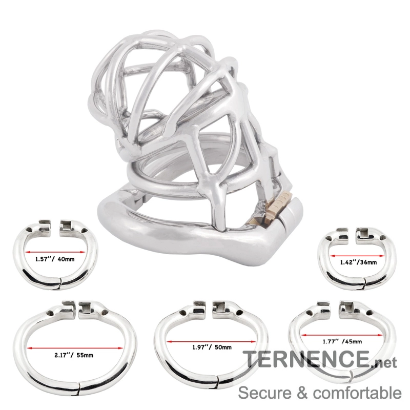 TERNENCE Metal Male Chastity Device Steel Stainless Cock Cage Adult Game Sex Toy (only cages do not include rings and locks)