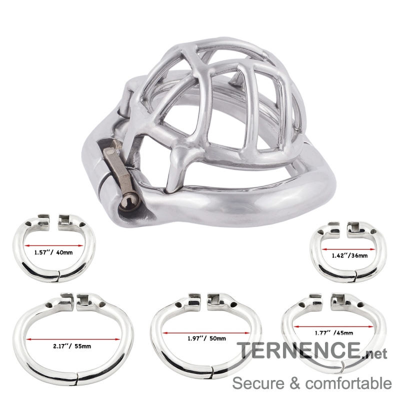 TERNENCE Chastity Cage Small Short Male Ergonomic Design Stainless Steel Cock Cage