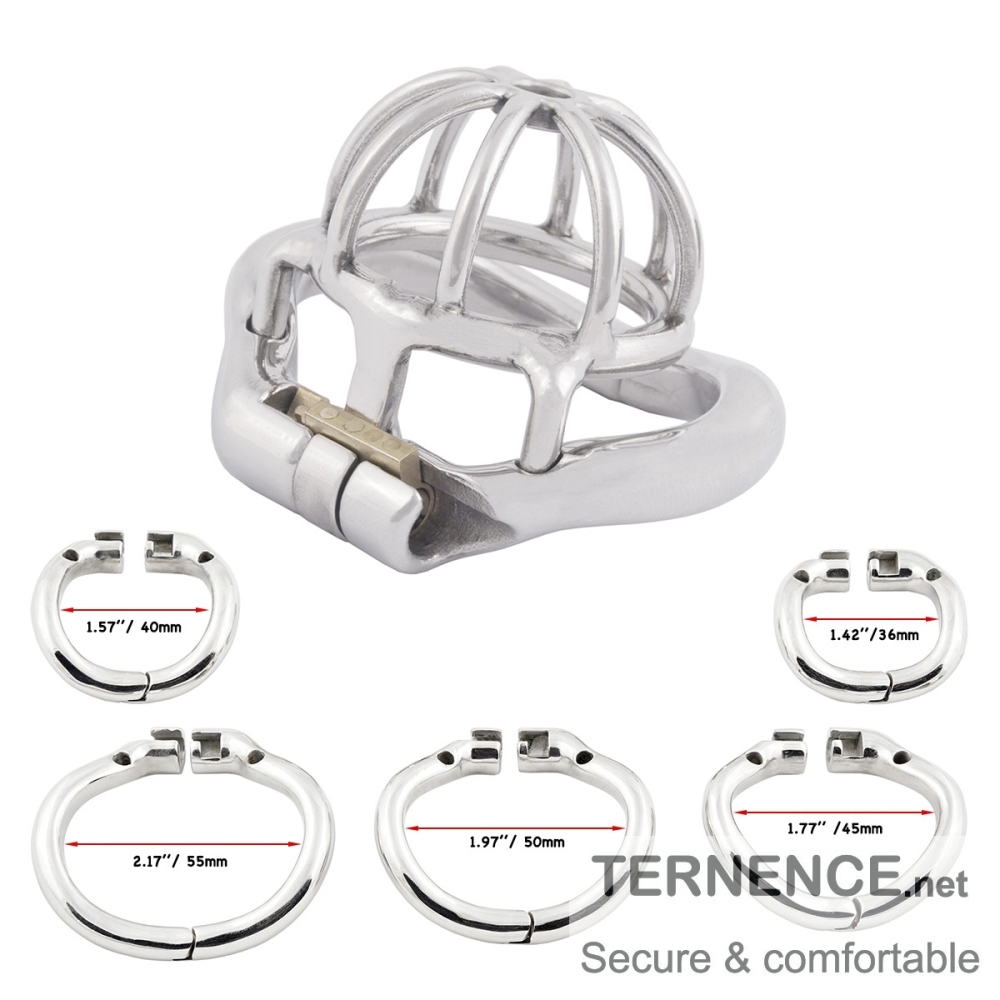 TERNENCE Male Chastity Cock Cage Adult Game Sex Toy for Hinged Ring (only cages do not include rings and locks)