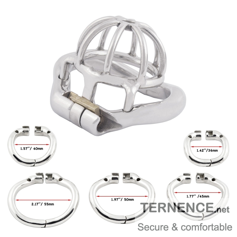 TERNENCE Male Chastity Cock Cage Adult Game Sex Toy for Hinged Ring (only cages do not include rings and locks)