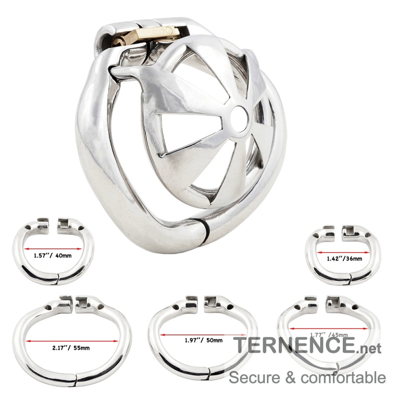 TERNENCE Male Super Short Chastity Cage Device Ergonomic Design Hinged Ring Cock Cage for Men SM Penis Exercise Sex Toys