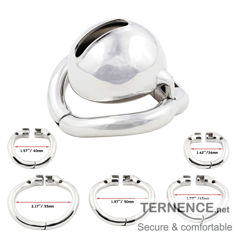 TERNENCE Mens Short Chastity Cages Ergonomic Design Hinged Ring Cock Cage for Hinged Ring (only cages do not include rings and locks)