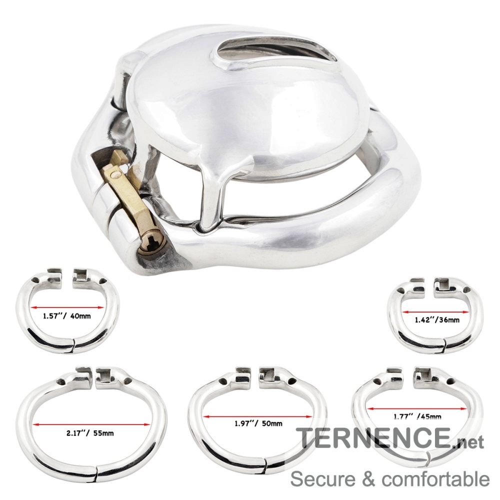 TERNENCE Male Super Short Cock Cage Ergonomic Design Chastity Device for Hinged Ring (only cages do not include rings and locks)