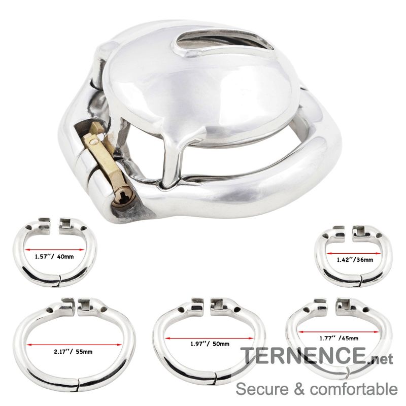 TERNENCE Male Super Short Cock Cage Ergonomic Design Chastity Device for Hinged Ring (only cages do not include rings and locks)