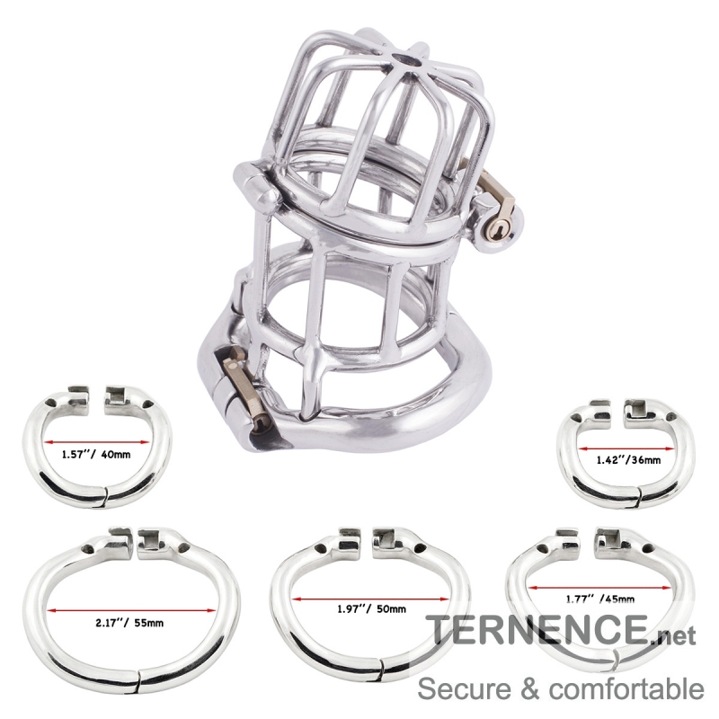 TERNENCE Male Chastities Devices with 2 Built-in Locks Ergonomic Design Man Chastity Belt Adult Game Sex Toy