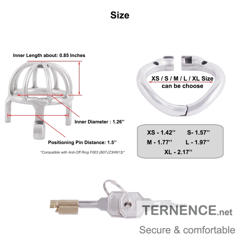 TERNENCE Chastity Cage Small Male Ergonomic Design Cock Cage