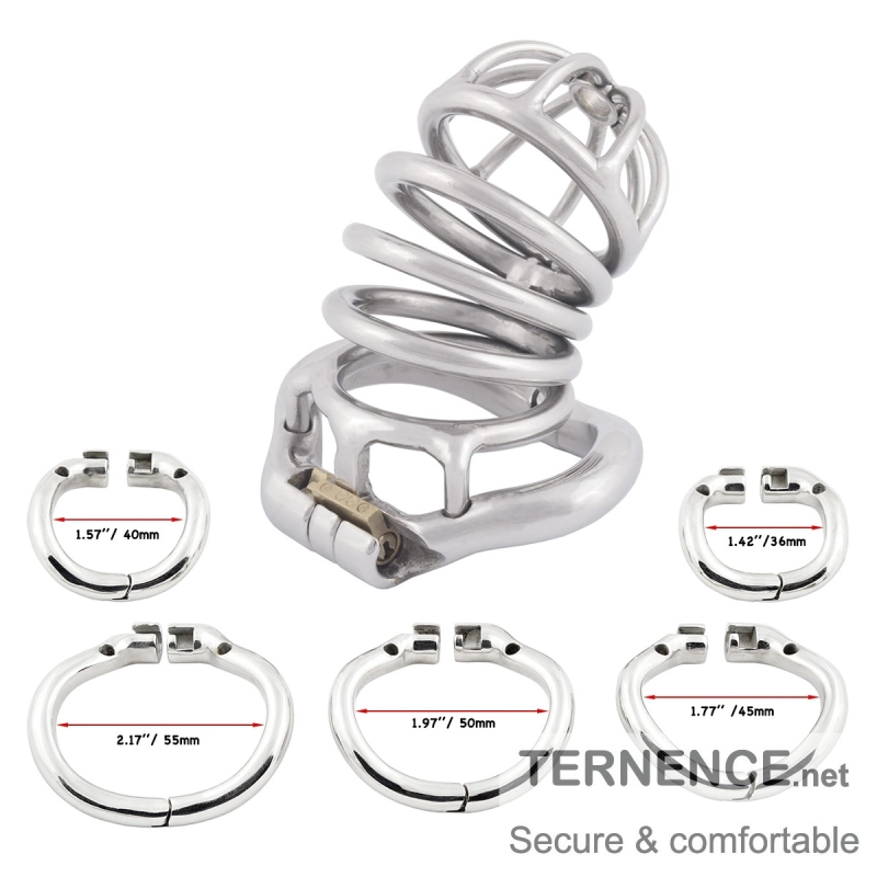 TERNENCE Comfortable Male Chastity Belt Ergonomic Design Long Cock Cage