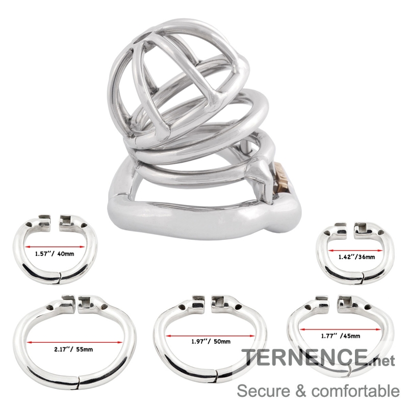 TERNENCE Medical Grade 304 Stainless Steel Ergonomic Design Chastity Device Easy to Wear Male SM Penis Exercise Sex Toys