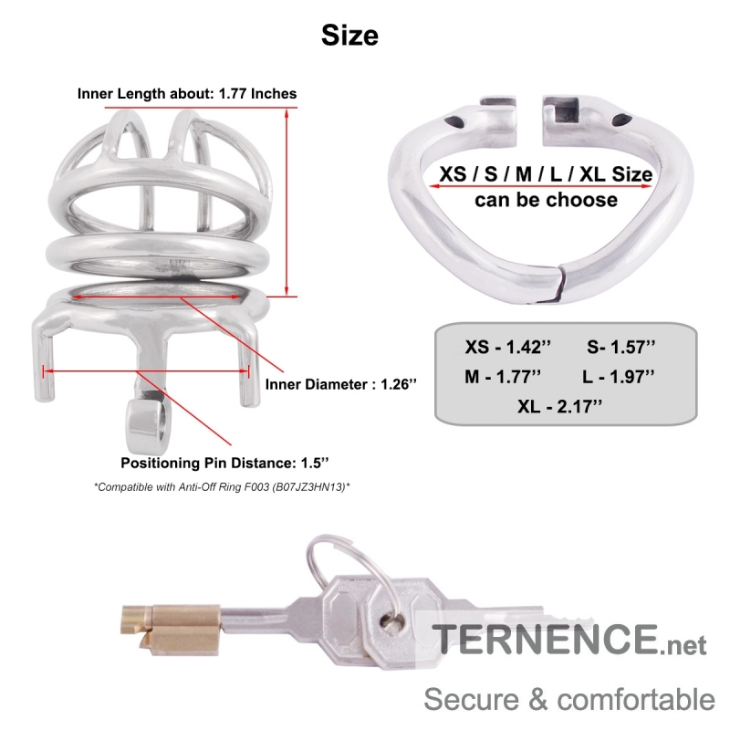 TERNENCE Stainless Steel Male Chastity Device Ergonomic Design Male Adult Game Sex Toy