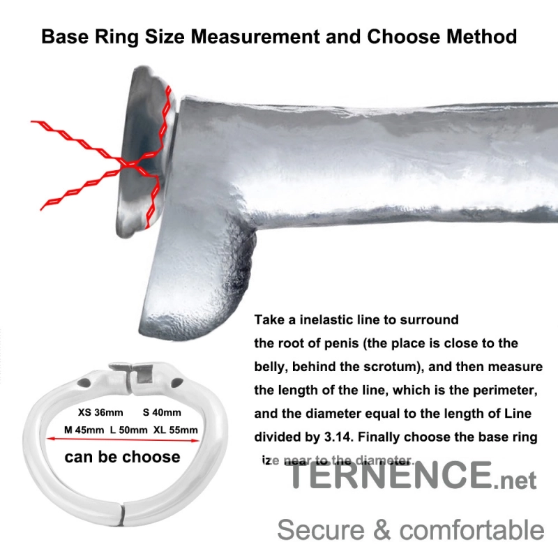 TERNENCE Chastity Locked Small Male Ergonomic Design Cock Cage with Urethral Tube