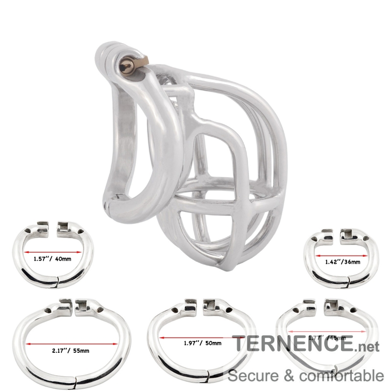 TERNENCE Ergonomic Design Chastity Device 304 Steel Stainless Easy to Wear Male Virginity Lock Chastity Belt