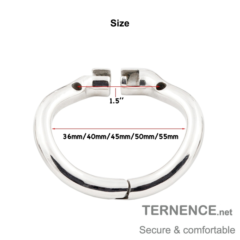 TERNENCE Ergonomic Design Stainless Chastity Device Cock Cage Base Ring Male Spares