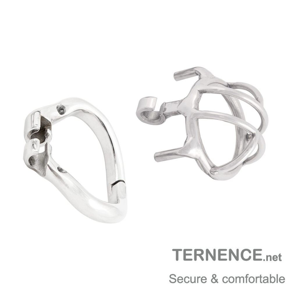 TERNENCE Ergonomic Design Stainless Chastity Device Cock Cage Base Ring Male Spares