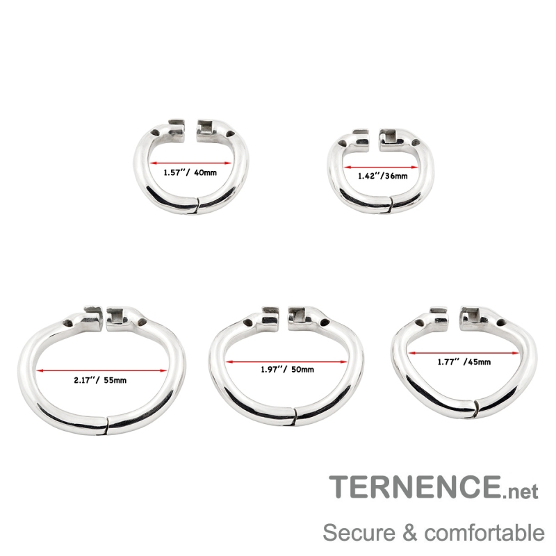 TERNENCE Ergonomic Design Stainless Chastity Device Cock Cage Base Ring Male Spares