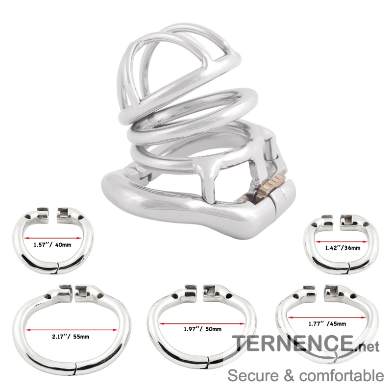 TERNENCE Stainless Steel Male Chastity Device Ergonomic Design Male Adult Game Sex Toy