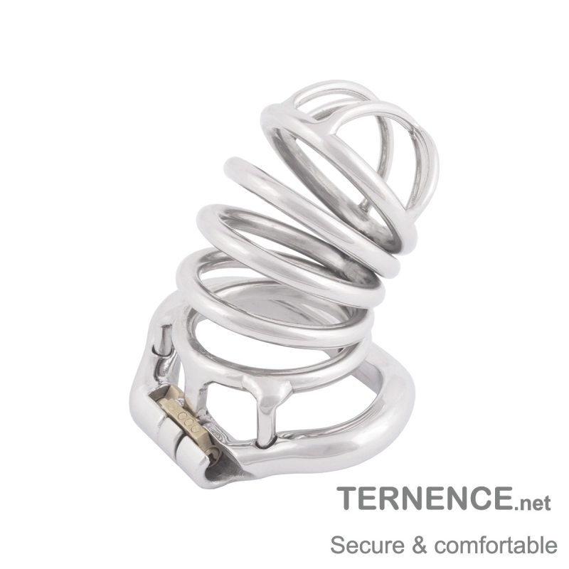 TERNENCE Stainless Chastity Device Male Ergonomic Design Long Cock Cage for Hinged Ring (only cages do not include rings and locks)