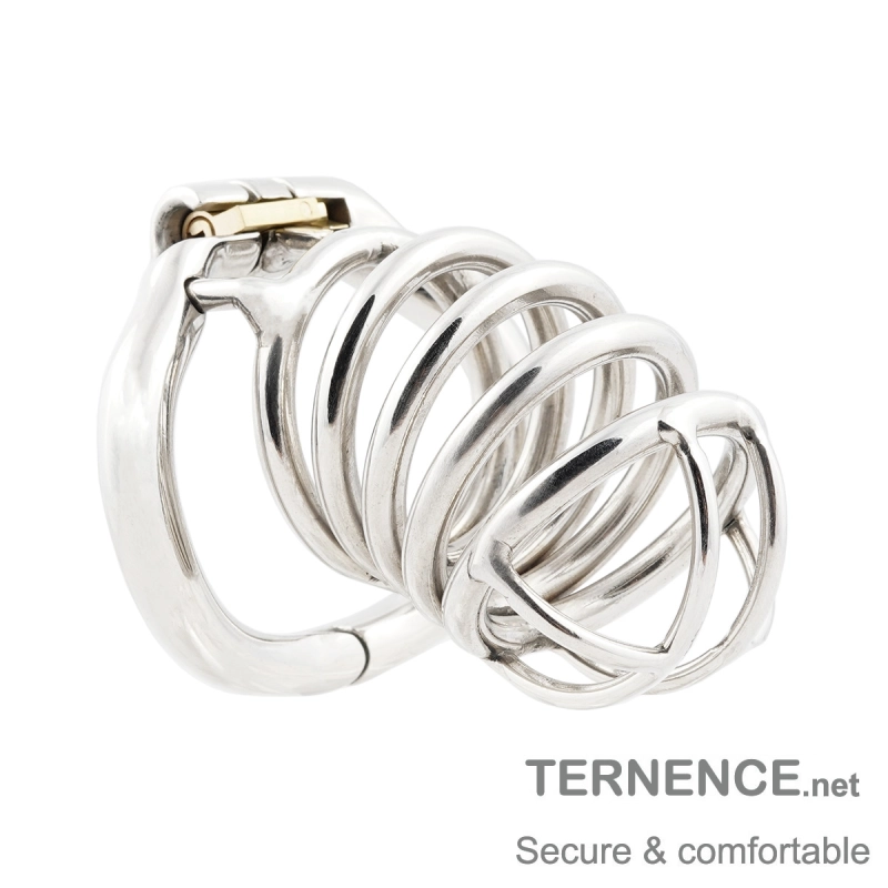 TERNENCE Stainless Chastity Device Male Ergonomic Design Long Cock Cage for Hinged Ring (only cages do not include rings and locks)