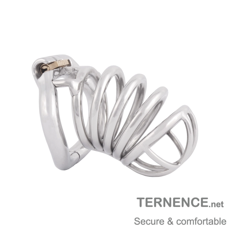 TERNENCE Stainless Chastity Device Male Ergonomic Design Long Cock Cage for Hinged Ring (only cages do not include rings and locks)