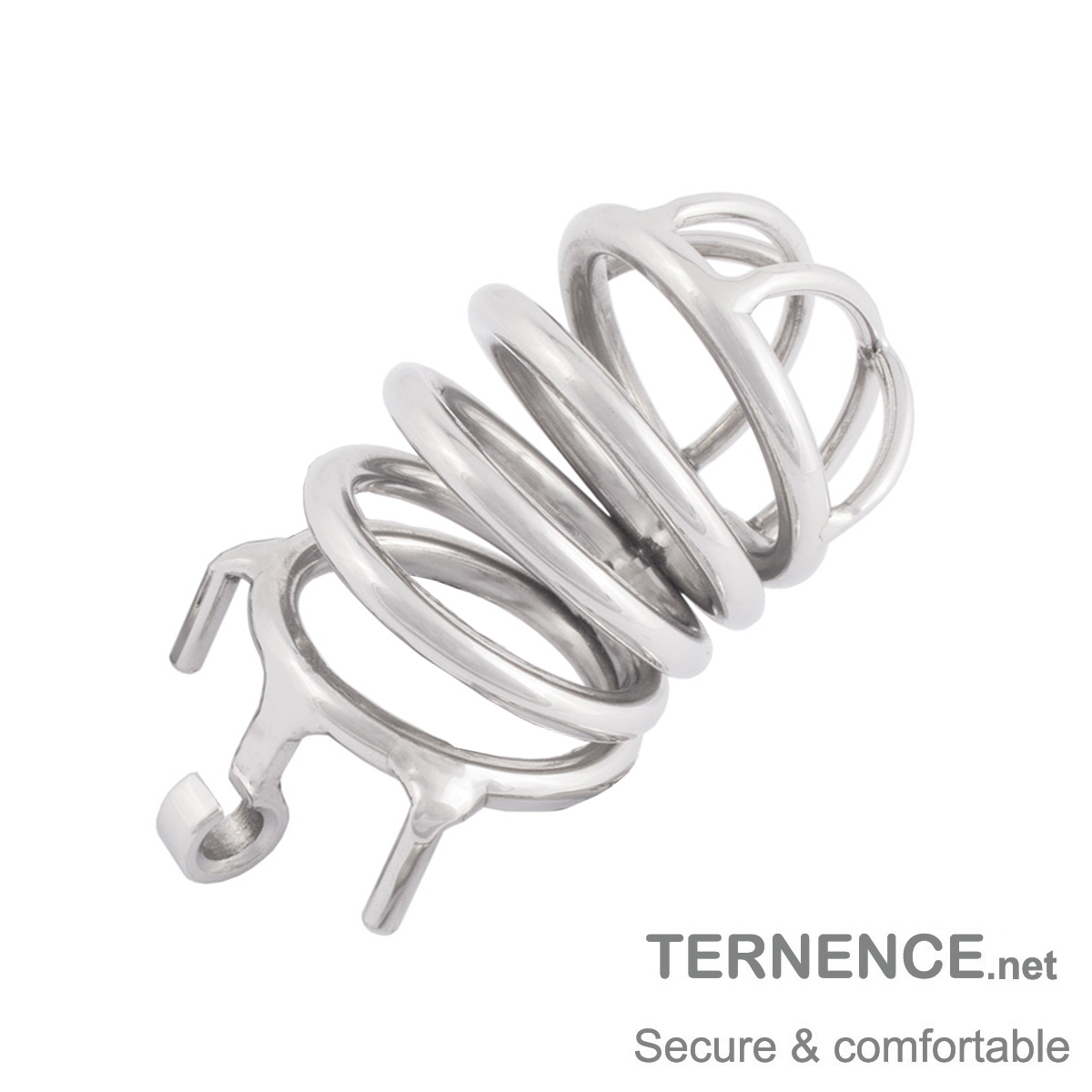 TERNENCE Stainless Chastity Device Male Ergonomic Design Long Cock Cage for Hinged Ring (only cages do not include rings and locks)