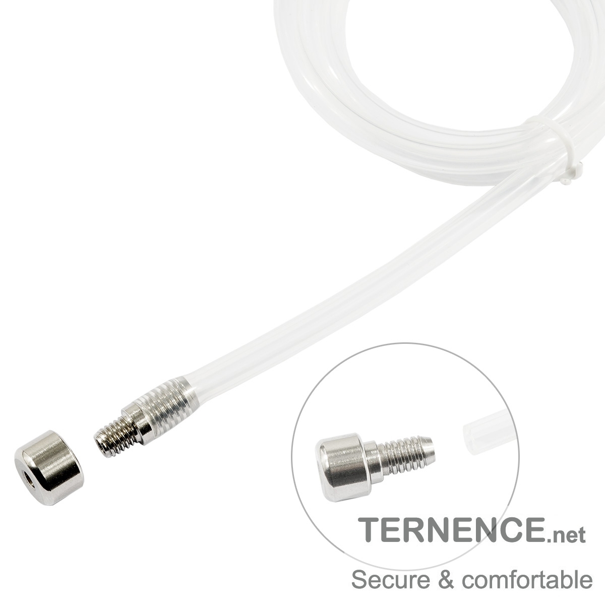 TERNENCE Male Chastity Device Cage Urinary Catheter Accessories 100cm Silicone Spare catheter (not including stainless steel connectors)