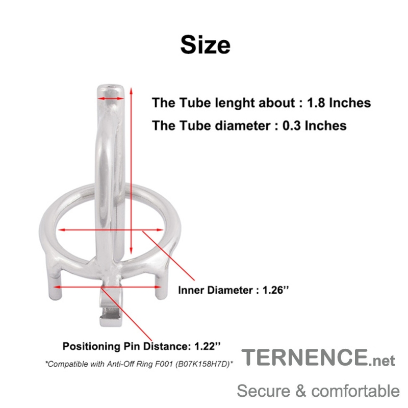 TERNENCE Male Chastity Cage Device Belt Stainless Steel Urethral Tube Cage (only cages do not include rings and locks)