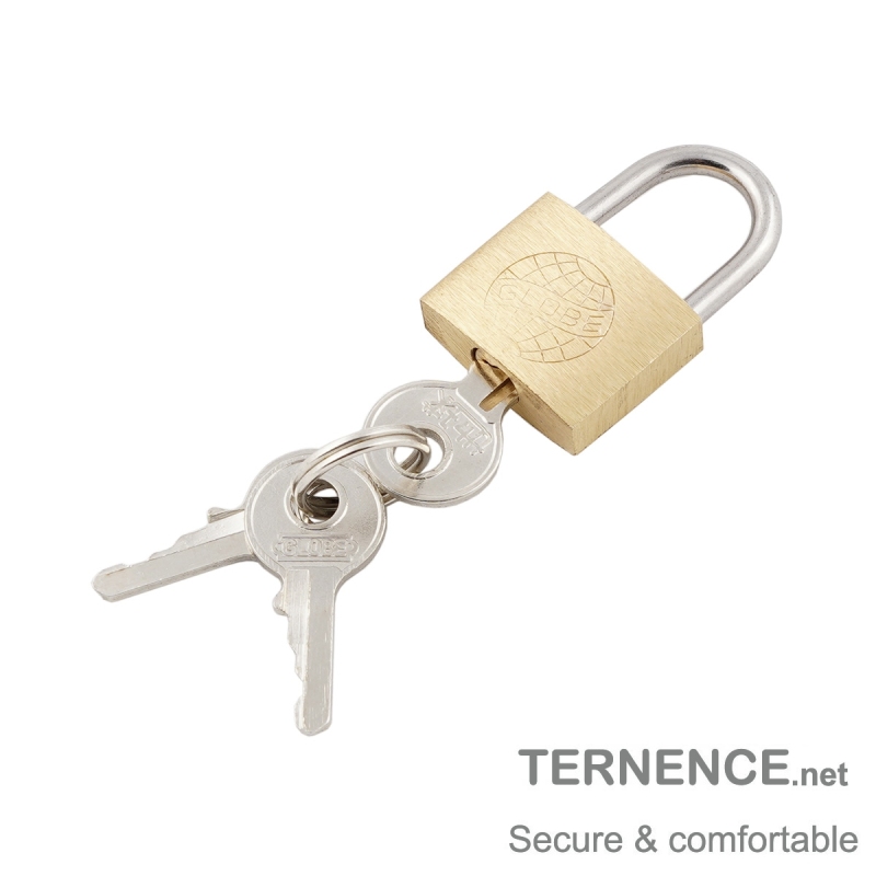 TERNENCE Small Metal Padlock Solid Brass for Male Chastity Device Cock Cage/Built-in Catheter with 3 Key