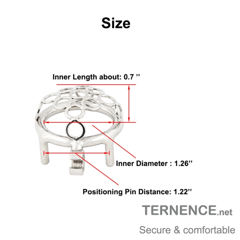 TERNENCE Mens Short Chastity Cages Prevent Escape Design Closed Ring Cock Cage for Closed Ring (only cages do not include rings and locks)