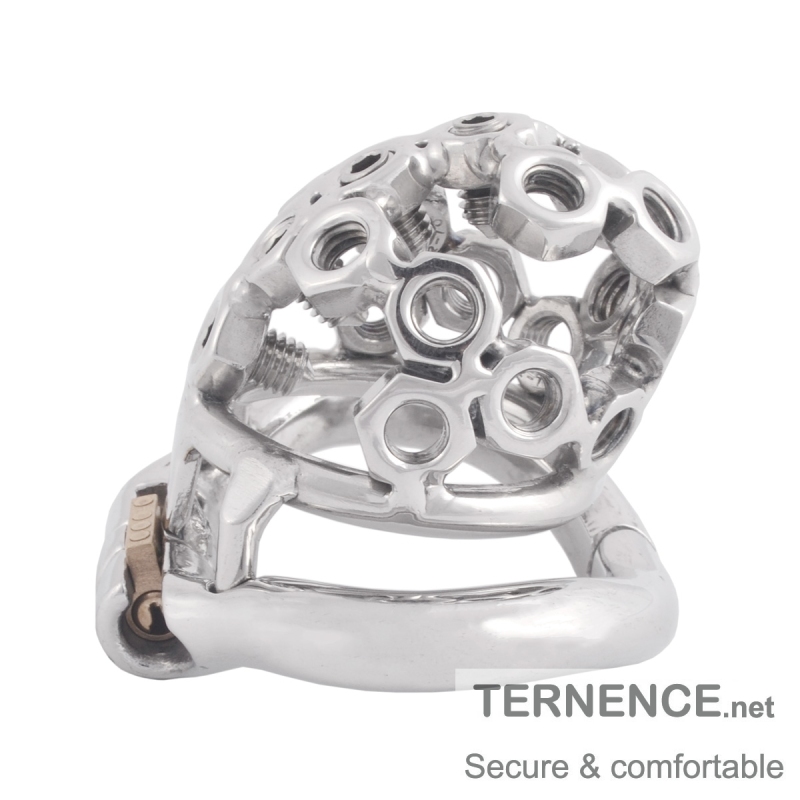 TERNENCE Ergonomic Design Stainless Steel Male Chastity Device Cock Cage for Hinged Ring (only cages do not include rings and locks)