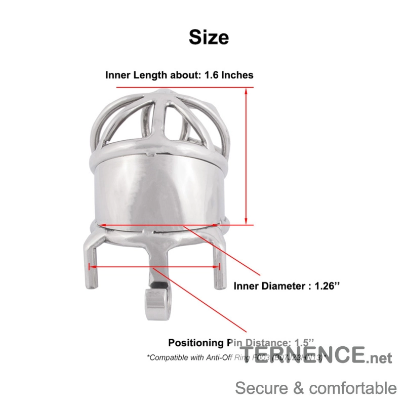 TERNENCE Men Chastity Cage Penis Lock Device for Hinged Ring (only cages do not include rings and locks)