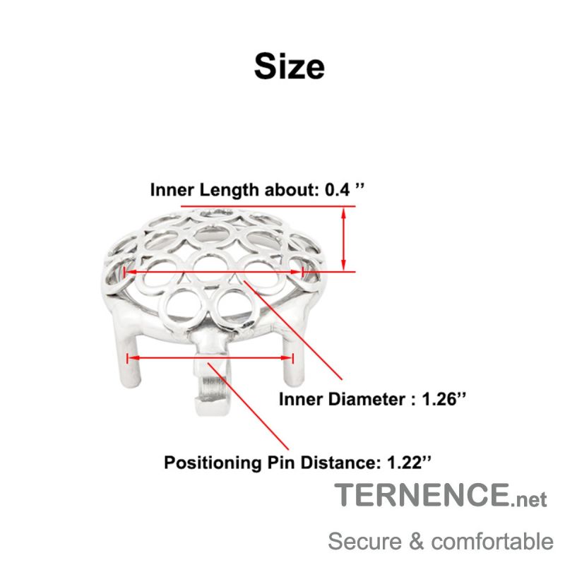 TERNENCE Male Super Short Cock Cage Prevent Escape Design Closed Ring Chastity Device for Closed Ring (only cages do not include rings and locks)