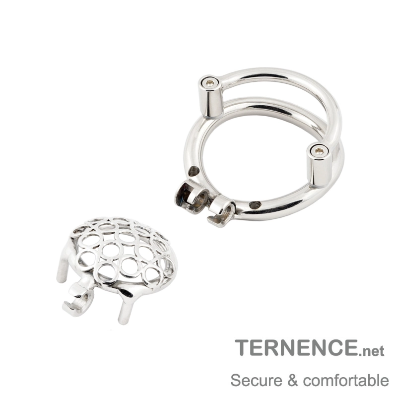 TERNENCE Male Super Short Cock Cage Prevent Escape Design Closed Ring Chastity Device for Closed Ring (only cages do not include rings and locks)