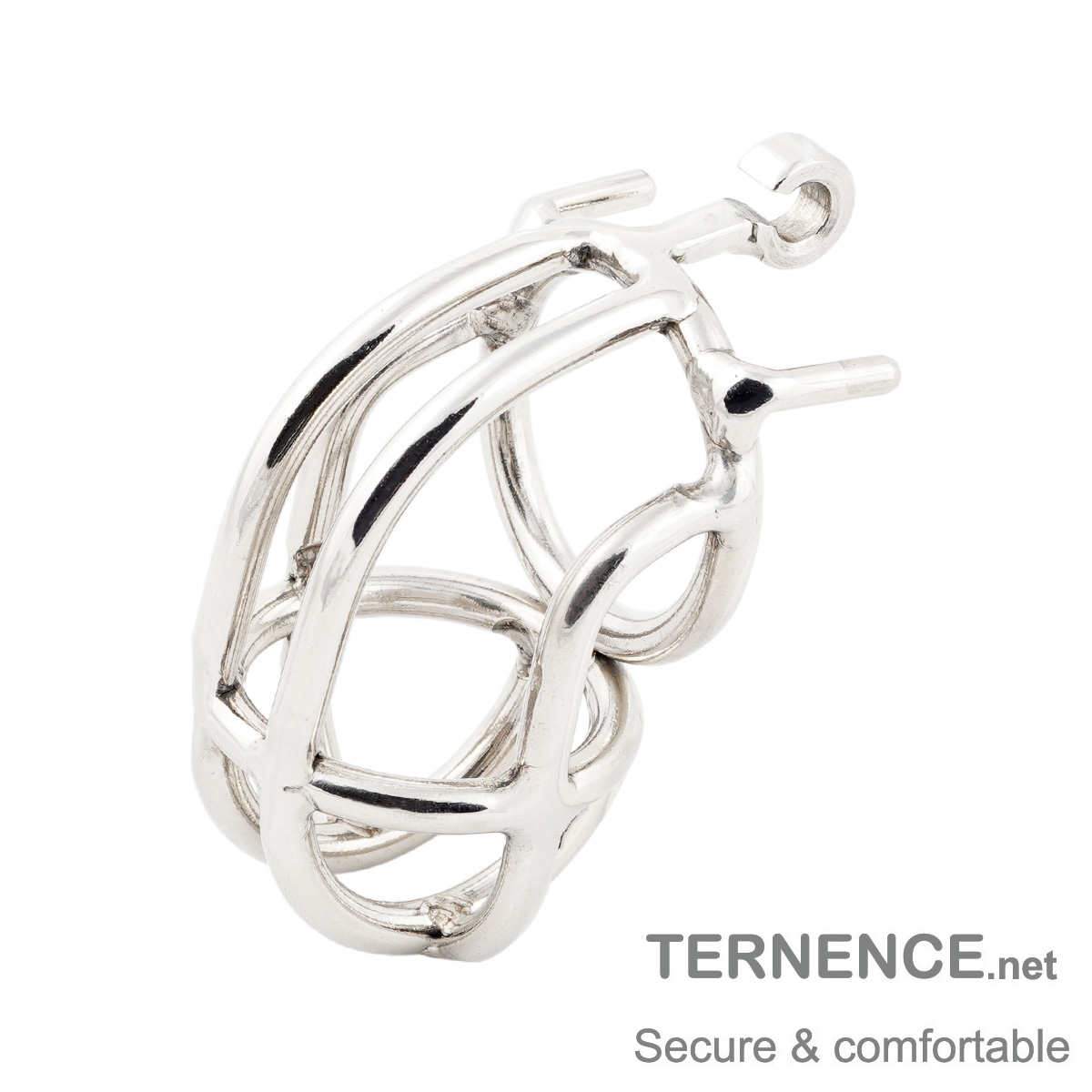 TERNENCE Ergonomic Design Chastity Device 304 Steel Stainless Male Virginity Lock for Hinged Ring (only cages do not include rings and locks)