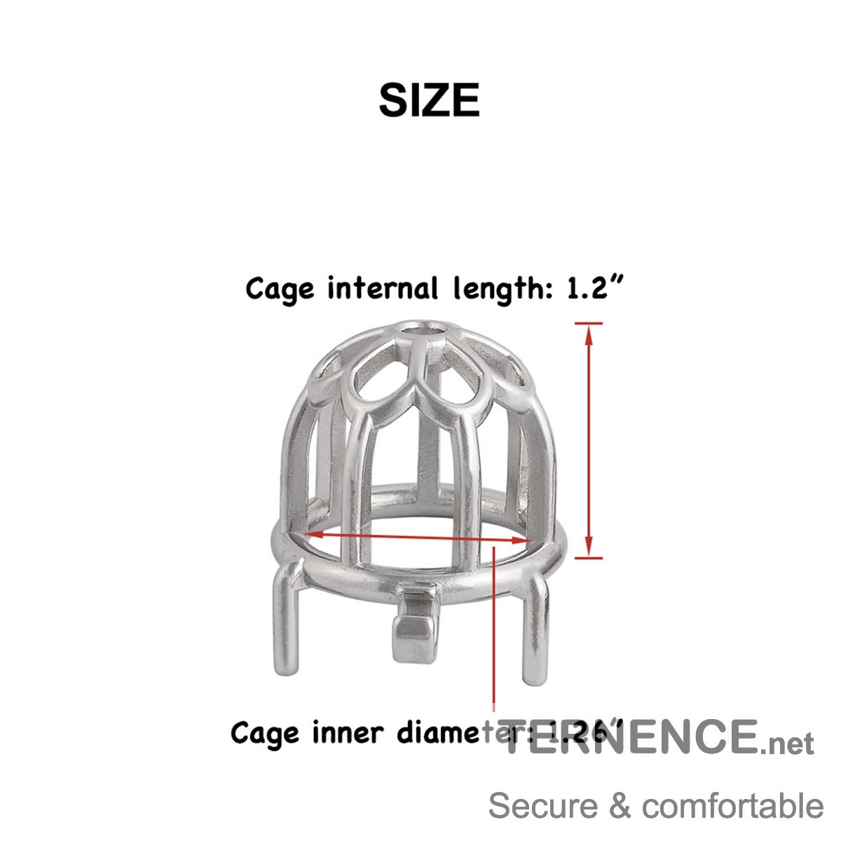 Men's Chastity Device Stainless Steel Virginity Lock Short Male chasity Device for Men Penis (only cages do not include rings and locks)