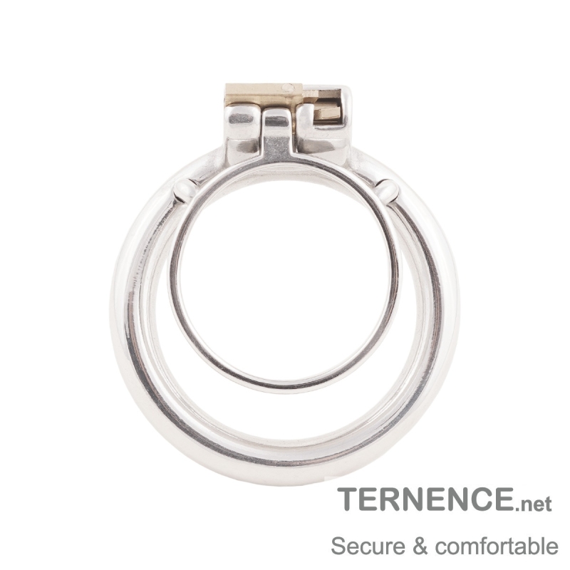 Male Chastity Device Stainless Steel Small Penis Ring Easy to Wear Male Virginity Lock