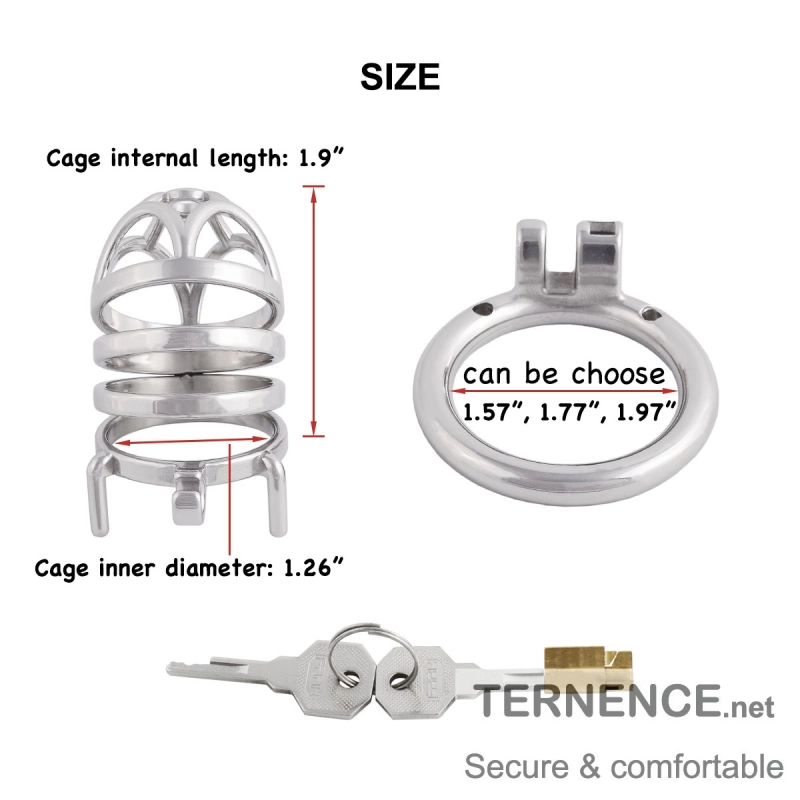 Men's Chastity Cage Devices Stainless Steel Male Abstinence Chastity Cock Cage Virginity Lock