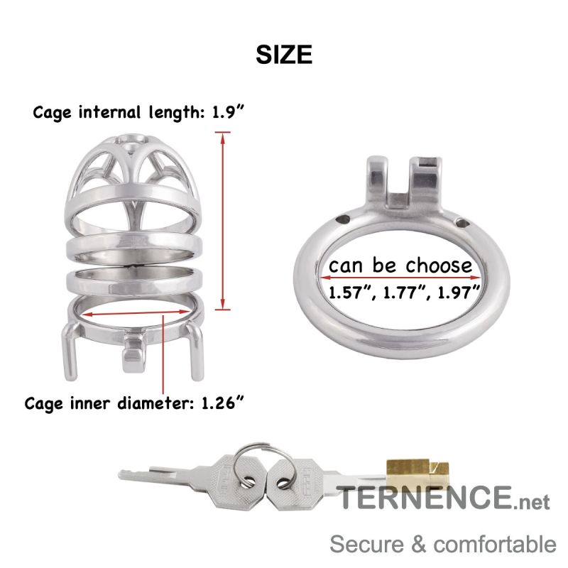 Men's Chastity Cage Devices Stainless Steel Male Abstinence Chastity Cock Cage Virginity Lock