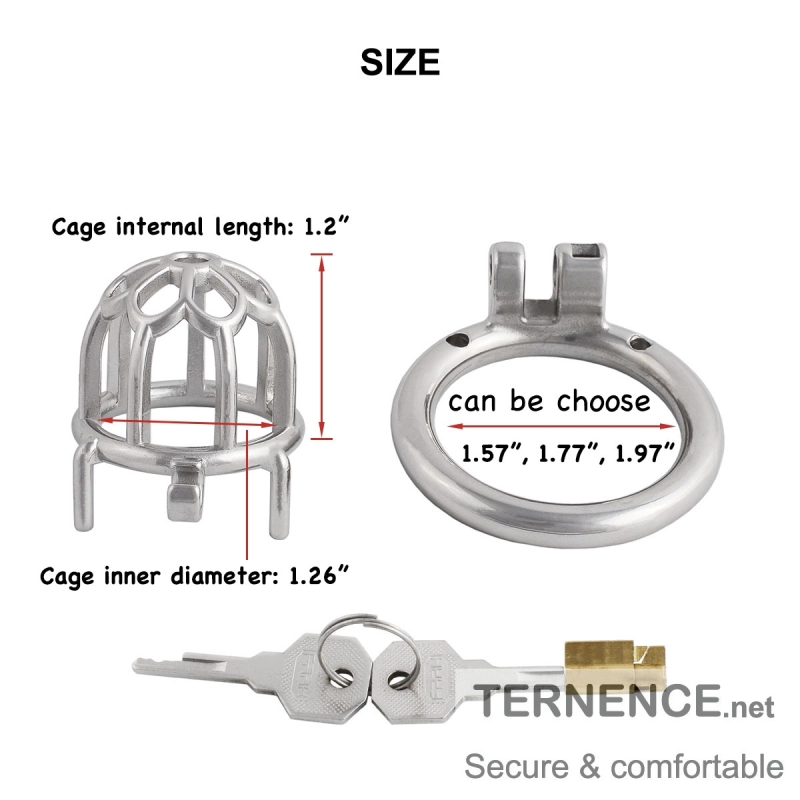 Men's Chastity Device Stainless Steel Virginity Lock Short Male chasity Device for Men Penis