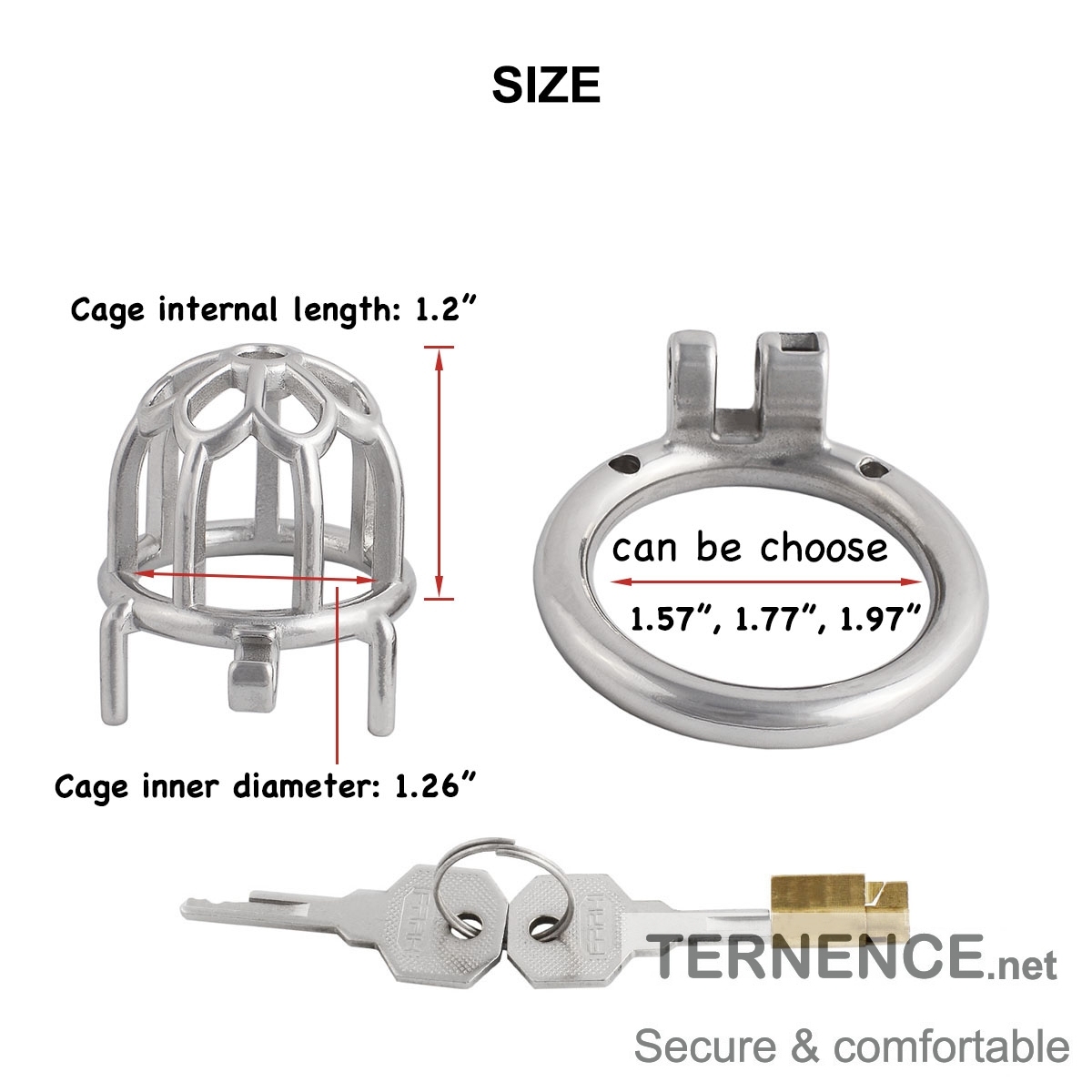 Men's Chastity Device Stainless Steel Virginity Lock Short Male chasity Device for Men Penis