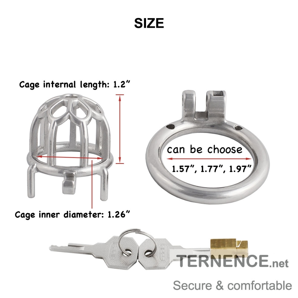 Men's Chastity Device Stainless Steel Virginity Lock Short Male chasity Device for Men Penis