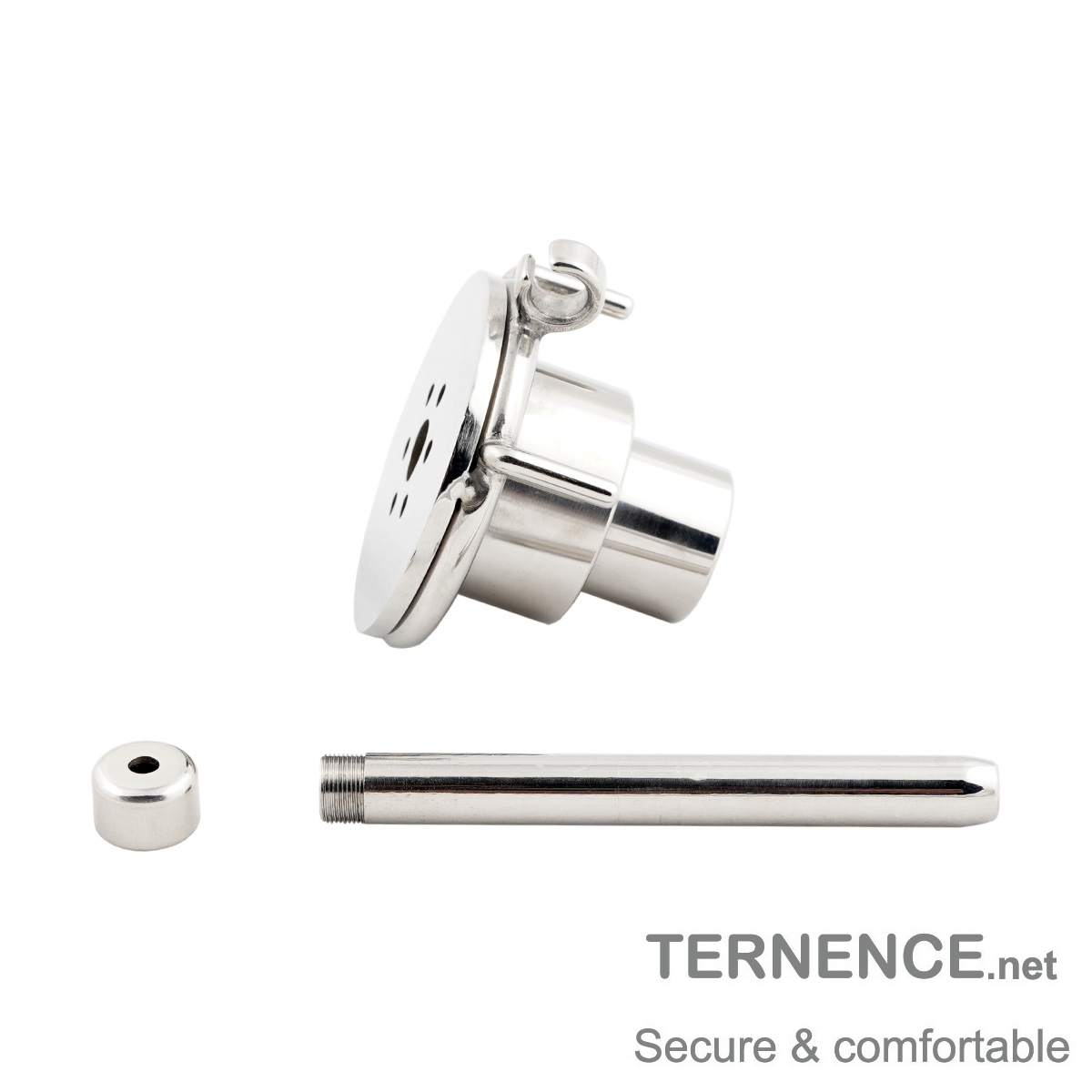 Negative Flat Extreme Men's Chastity cage with Catheter Small Stainless Steel Contrary casity cage for SM Penis Exercise Sex Toys