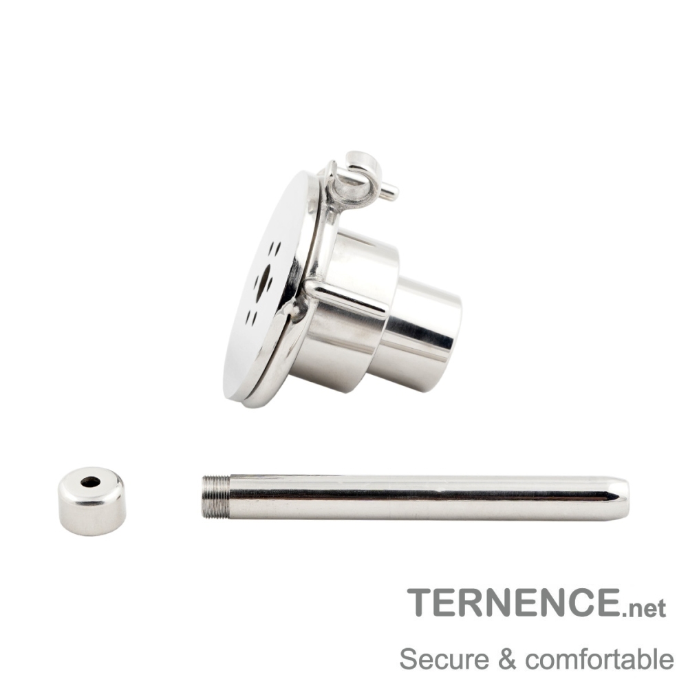 Negative Flat Extreme Men's Chastity cage with Catheter Small Stainless Steel Contrary casity cage for SM Penis Exercise Sex Toys