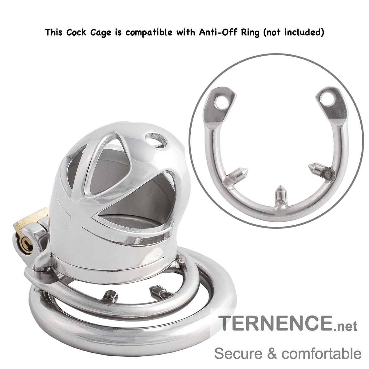 Men's Stainless Steel Male Pennis Lock Cock Penis Ring Cage Male Chastity Cage for Men Clothing