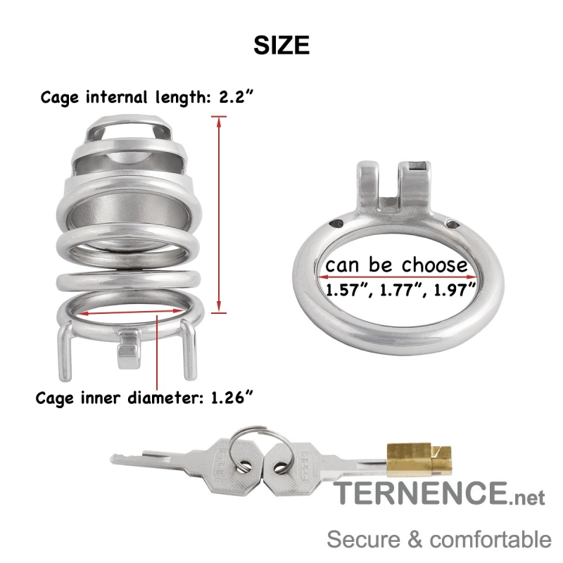 Male's Stainless Steel Chasity Cages Device Trainer Kit for Adult Game Sex Toy