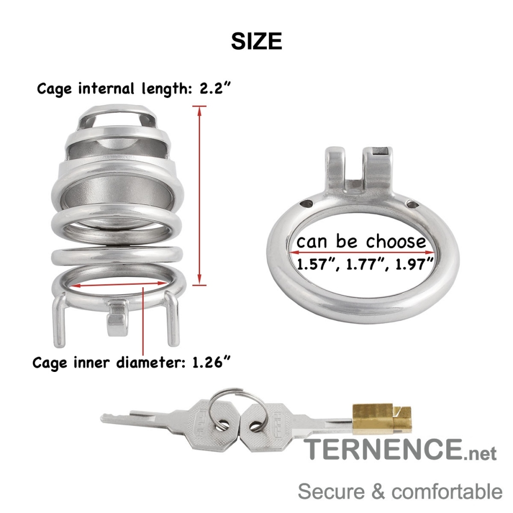 Male's Stainless Steel Chasity Cages Device Trainer Kit for Adult Game Sex Toy