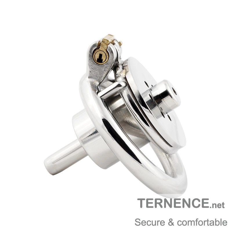 Negative Flat Extreme Small Male Chastity Device with Catheter Stainless Steel Contrary Cock Cage for Men SM Penis Exercise Sex Toys