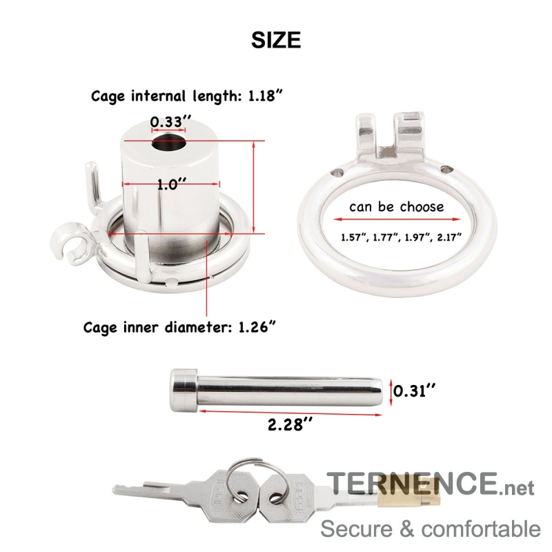 Negative Flat Extreme Small Male Chastity Device with Catheter Stainless Steel Contrary Cock Cage for Men SM Penis Exercise Sex Toys