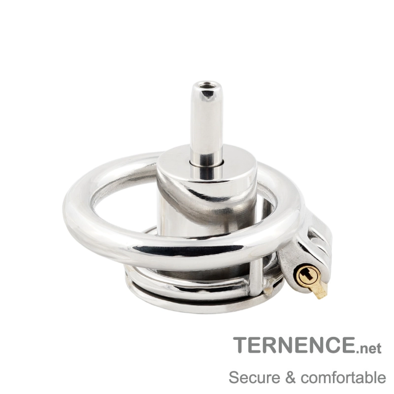 Negative Flat Extreme Small Male Chastity Device with Catheter Stainless Steel Contrary Cock Cage for Men SM Penis Exercise Sex Toys