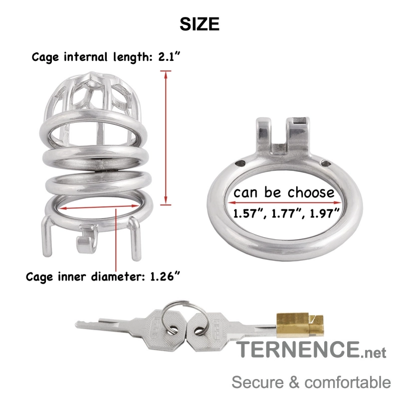 Men's Stainless Steel Male Pennis Lock Cook Penis Ring Cage Male Chastity Device for Men Penis