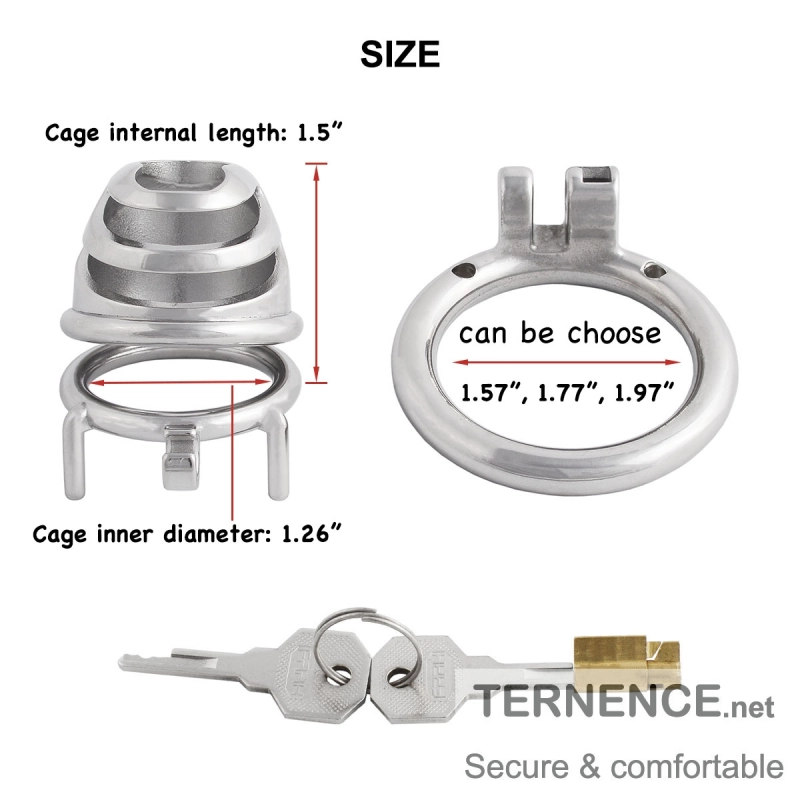 Stainless Steel Men's Chastity Cage Devices for Male's Chasity Guard