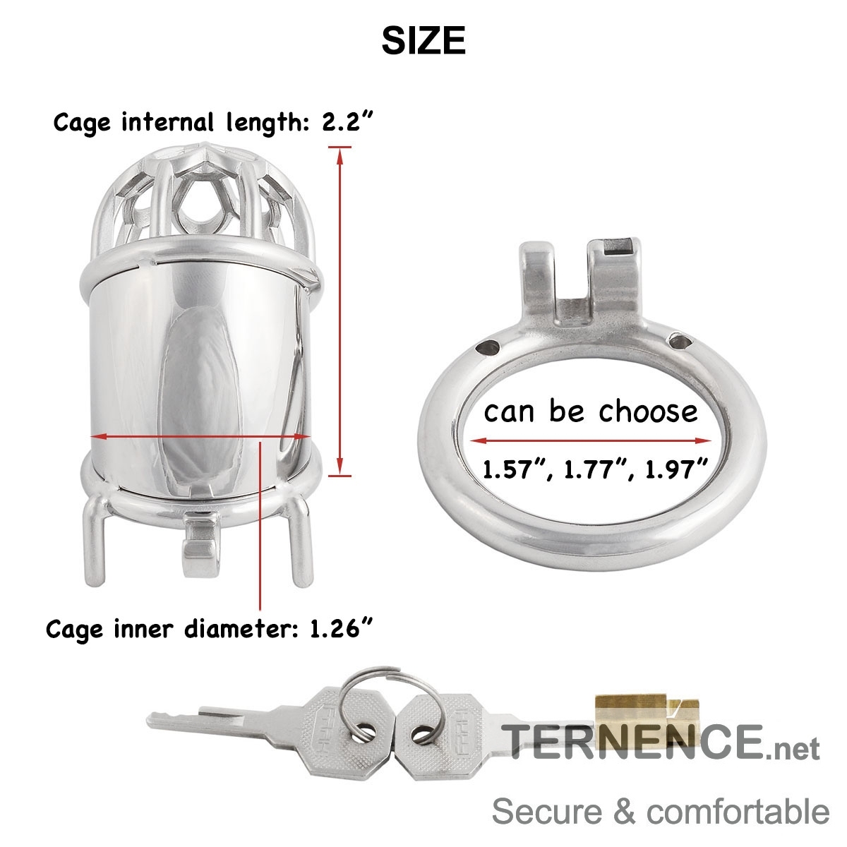 Chasity Cage for Men Metal Chastity Device Breathable Male Abstinence Chastity Lock Cock Cage Penis Cage Prevent Erection Toy